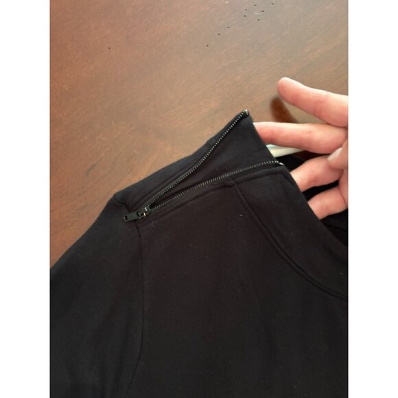 Athleta Studio Zip Boatneck Casual Top Zip Shoulder Details Size Small Tall - Picture 5 of 14